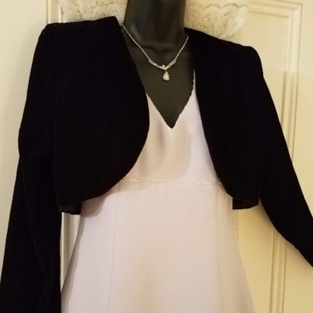 Roberta Bolero Velvet Evening Jacket Black M